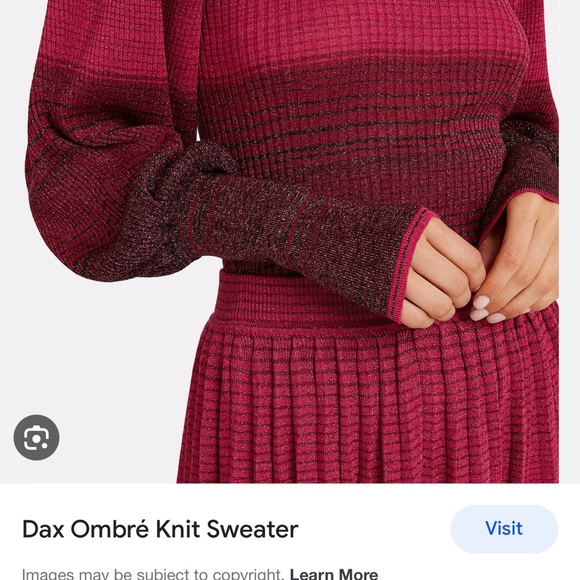 the Billie skirt is a pleated midi style in gradient metallic with the top - Picture 5 of 5